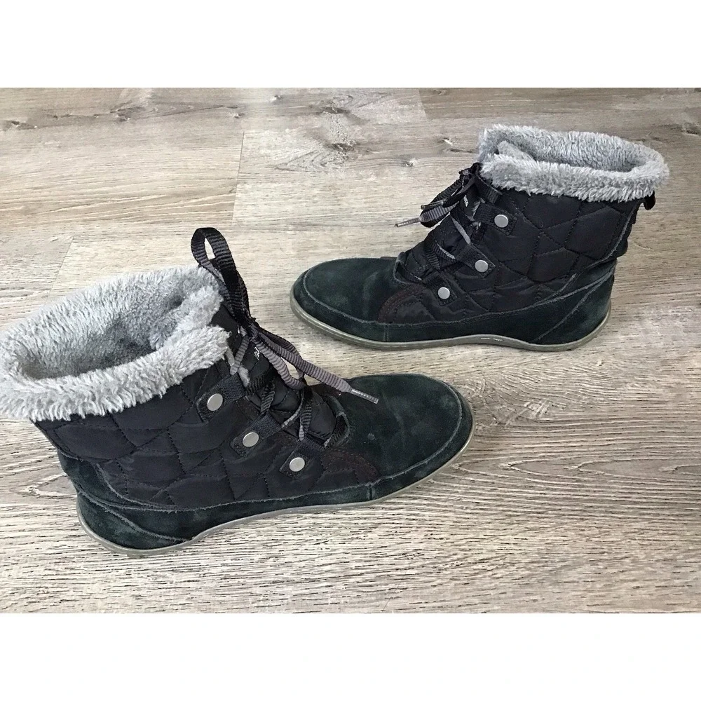 Columbia Women's Size 8 Waterproof Winter Snow Boots Black/Grey YL5207-011
